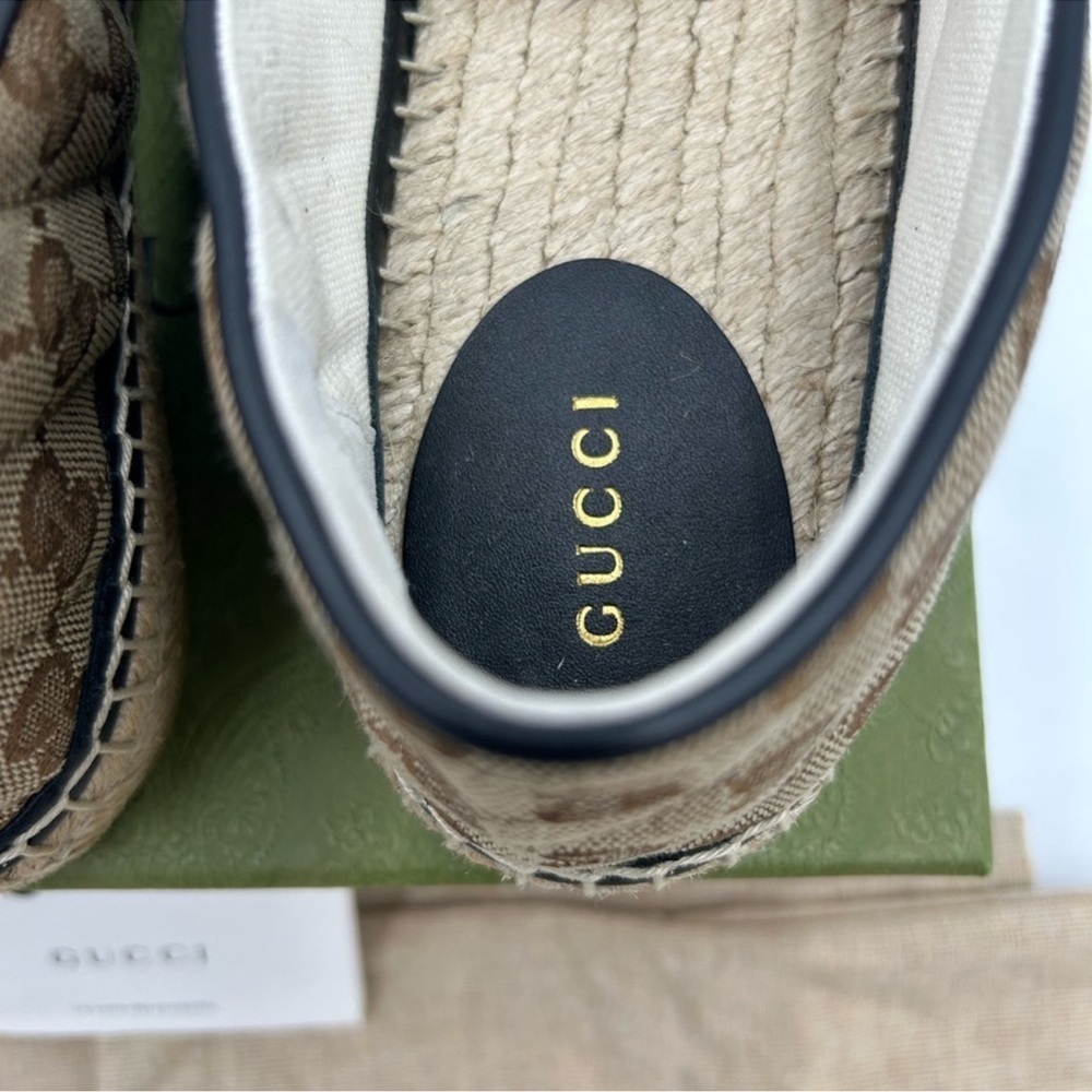 Women’s Gucci, GG supreme canvas espadrilles size 40.5 made in Spain - Picture 7 of 10